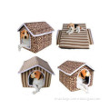 Pet House Dog House Leopard Cat Litter Steeple House Warm Winter Type Leopard Style Cat House Pets Bed
